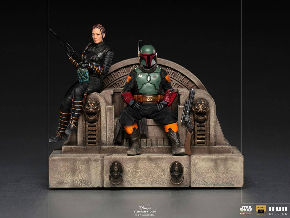 Iron Studios -Star Wars - The Mandalorian Deluxe Art Scale Statue 1/10 - Boba Fett & Fennec on Throne 1 Iron Studios -Star Wars - The Mandalorian Deluxe Art Scale Statue 1/10 - Boba Fett & Fennec on Throne