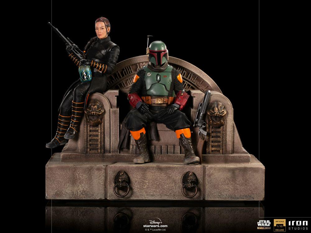 Iron Studios -Star Wars - The Mandalorian Deluxe Art Scale Statue 1/10 - Boba Fett & Fennec on Throne 14 Iron Studios -Star Wars - The Mandalorian Deluxe Art Scale Statue 1/10 - Boba Fett & Fennec on Throne - Bilde 14