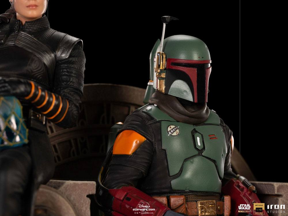 Iron Studios -Star Wars - The Mandalorian Deluxe Art Scale Statue 1/10 - Boba Fett & Fennec on Throne 9 Iron Studios -Star Wars - The Mandalorian Deluxe Art Scale Statue 1/10 - Boba Fett & Fennec on Throne - Bilde 9
