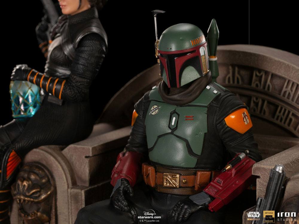 Iron Studios -Star Wars - The Mandalorian Deluxe Art Scale Statue 1/10 - Boba Fett & Fennec on Throne 6 Iron Studios -Star Wars - The Mandalorian Deluxe Art Scale Statue 1/10 - Boba Fett & Fennec on Throne - Bilde 6