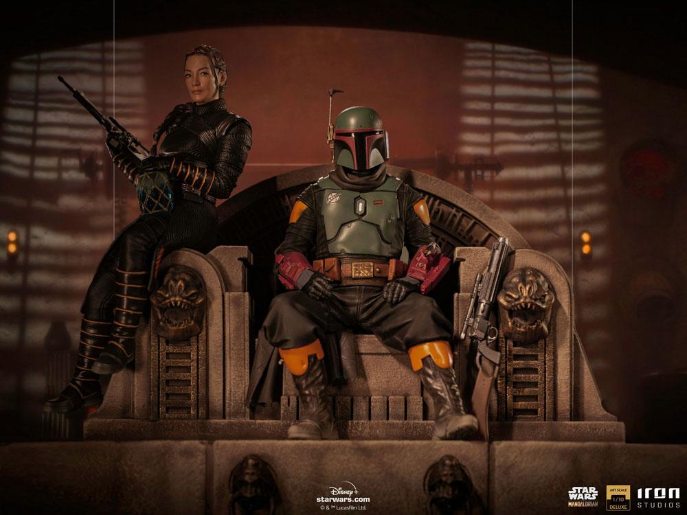Iron Studios -Star Wars - The Mandalorian Deluxe Art Scale Statue 1/10 - Boba Fett & Fennec on Throne 5 Iron Studios -Star Wars - The Mandalorian Deluxe Art Scale Statue 1/10 - Boba Fett & Fennec on Throne - Bilde 5