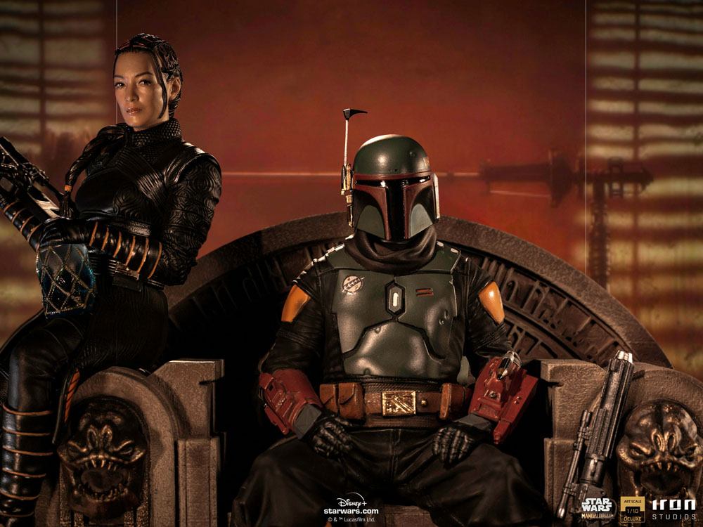 Iron Studios -Star Wars - The Mandalorian Deluxe Art Scale Statue 1/10 - Boba Fett & Fennec on Throne 4 Iron Studios -Star Wars - The Mandalorian Deluxe Art Scale Statue 1/10 - Boba Fett & Fennec on Throne - Bilde 4