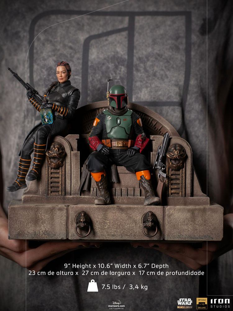 Iron Studios -Star Wars - The Mandalorian Deluxe Art Scale Statue 1/10 - Boba Fett & Fennec on Throne 3 Iron Studios -Star Wars - The Mandalorian Deluxe Art Scale Statue 1/10 - Boba Fett & Fennec on Throne - Bilde 3