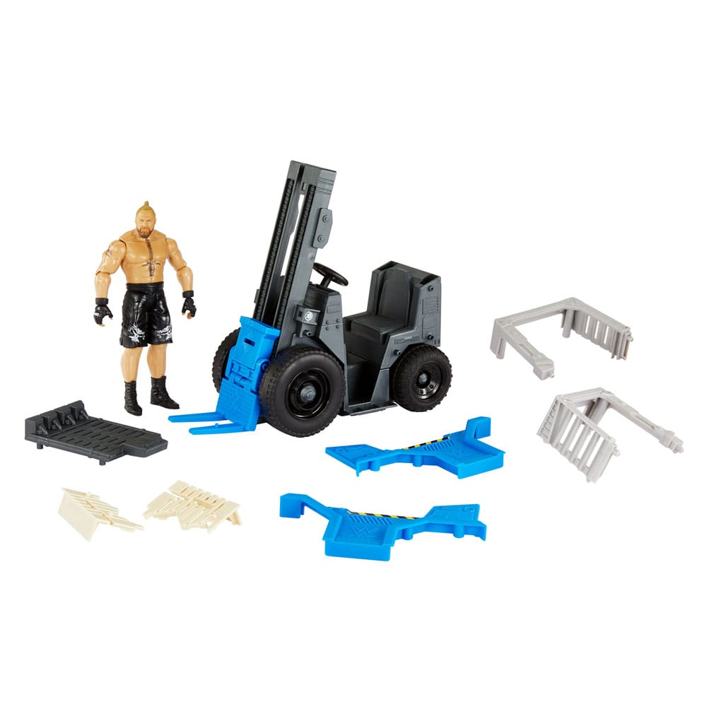 WWE Wrekkin' Vehicle Slam 'N Stack Forklift with Brock Lesnar Action Figure 15 cm 4 WWE Wrekkin' Vehicle Slam 'N Stack Forklift with Brock Lesnar Action Figure 15 cm - Bilde 4