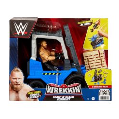 WWE Wrekkin' Vehicle Slam 'N Stack Forklift with Brock Lesnar Action Figure 15 cm 15 WWE Wrekkin' Vehicle Slam 'N Stack Forklift with Brock Lesnar Action Figure 15 cm