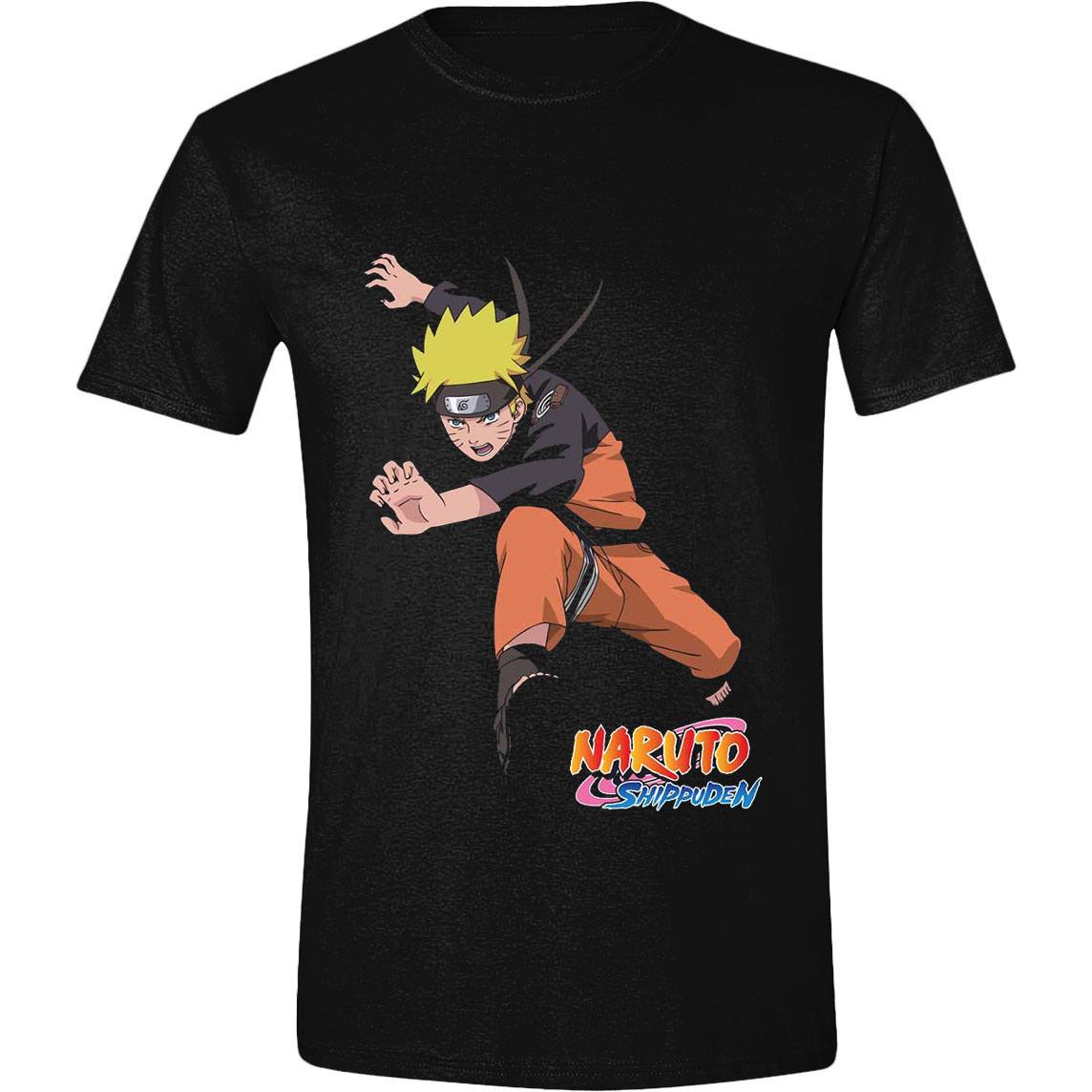 Naruto Shippuden - Running Naruto - Svart T-Skjorte 1 Naruto Shippuden - Running Naruto - Svart T-Skjorte