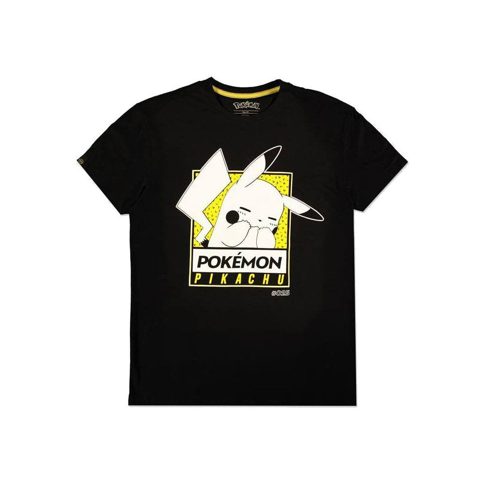 Pokemon - Embarrassed Pika Svart T-Skjorte 1 Pokemon - Embarrassed Pika Svart T-Skjorte