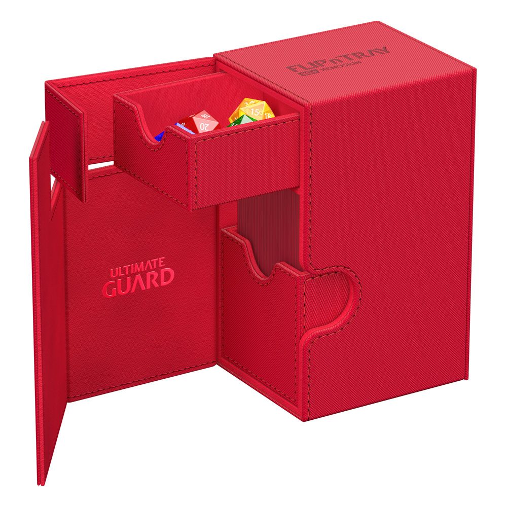 Ultimate Guard Flip`n`Tray 80+ XenoSkin Monocolor Red 6 Ultimate Guard Flip`n`Tray 80+ XenoSkin Monocolor Red - Bilde 6