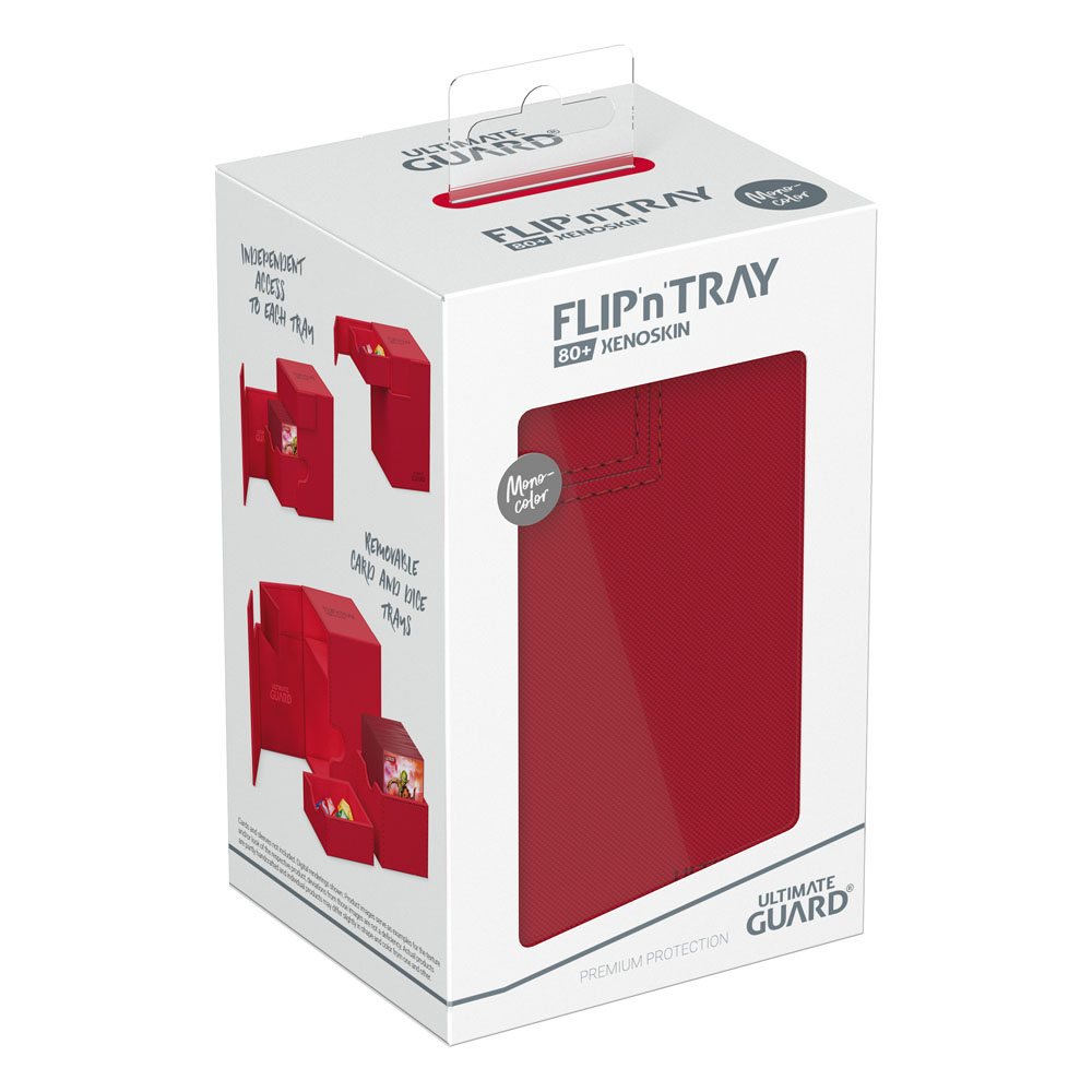Ultimate Guard Flip`n`Tray 80+ XenoSkin Monocolor Red 7 Ultimate Guard Flip`n`Tray 80+ XenoSkin Monocolor Red - Bilde 7