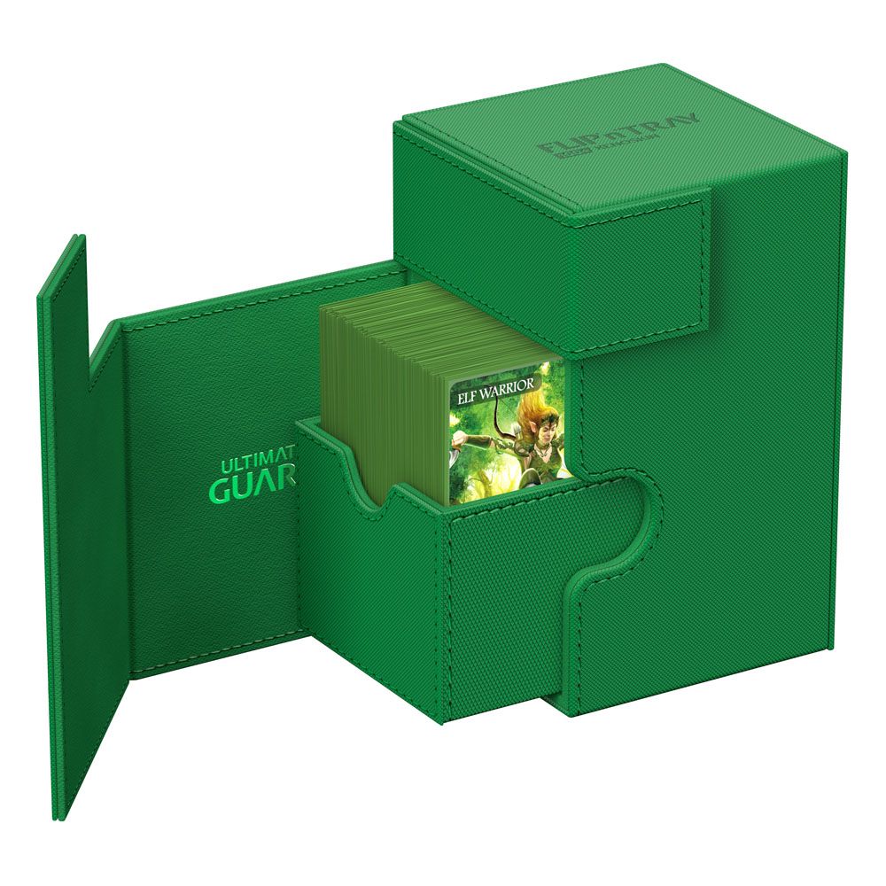 Ultimate Guard Flip'n'Tray 100+ Xenoskin - Green 3 Ultimate Guard Flip'n'Tray 100+ Xenoskin - Green - Bilde 3