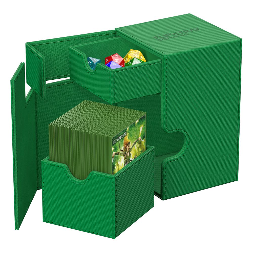 Ultimate Guard Flip'n'Tray 100+ Xenoskin - Green 5 Ultimate Guard Flip'n'Tray 100+ Xenoskin - Green - Bilde 5