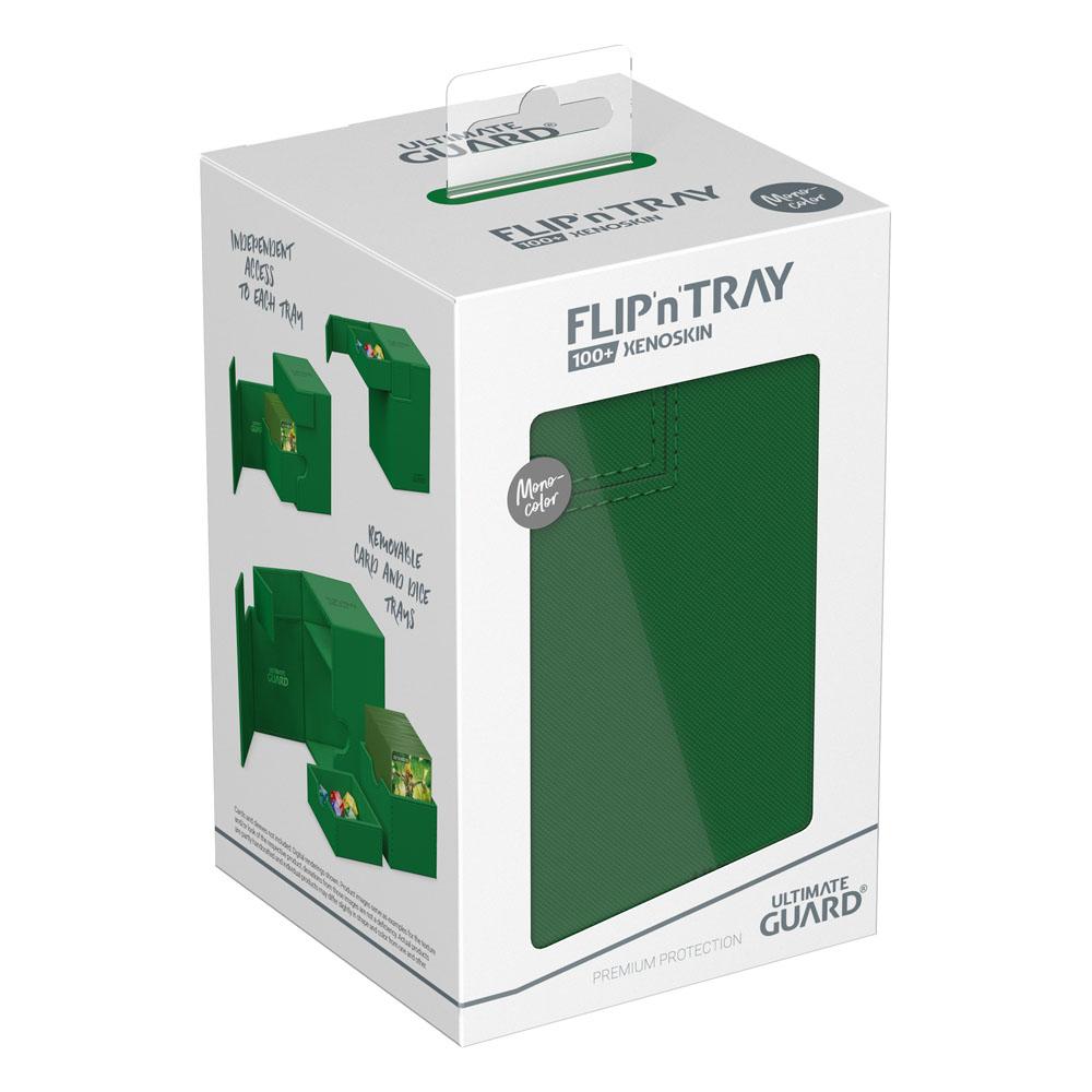 Ultimate Guard Flip'n'Tray 100+ Xenoskin - Green 7 Ultimate Guard Flip'n'Tray 100+ Xenoskin - Green - Bilde 7