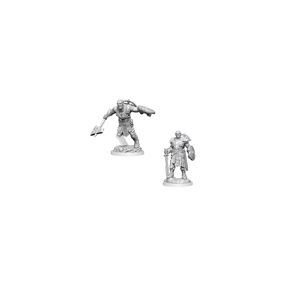 D&D Nolzur's Marvelous Miniatures Unpainted Miniatures 2-Pack Earth Genasi Fighter 1 D&D Nolzur's Marvelous Miniatures Unpainted Miniatures 2-Pack Earth Genasi Fighter