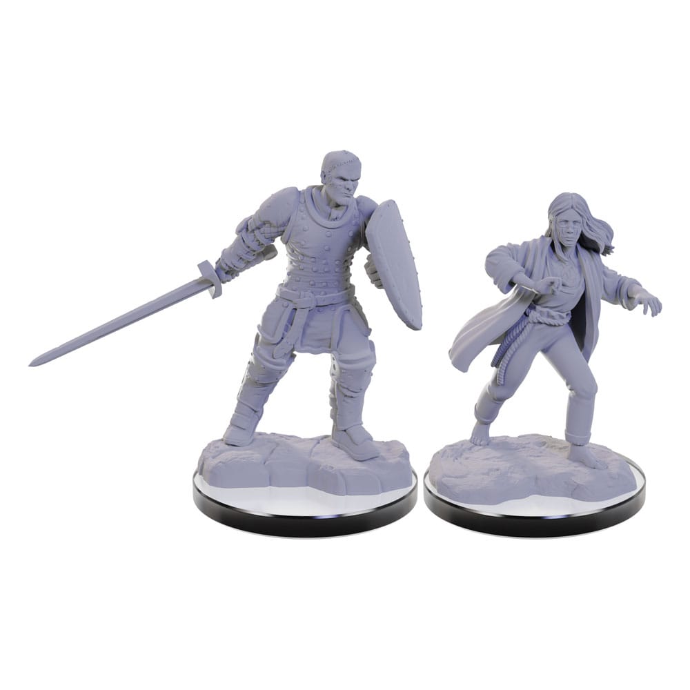 D&D Nolzur's Marvelous Miniatures miniature Unpainted Reborn Paladin & Warlock 1 D&D Nolzur's Marvelous Miniatures miniature Unpainted Reborn Paladin & Warlock