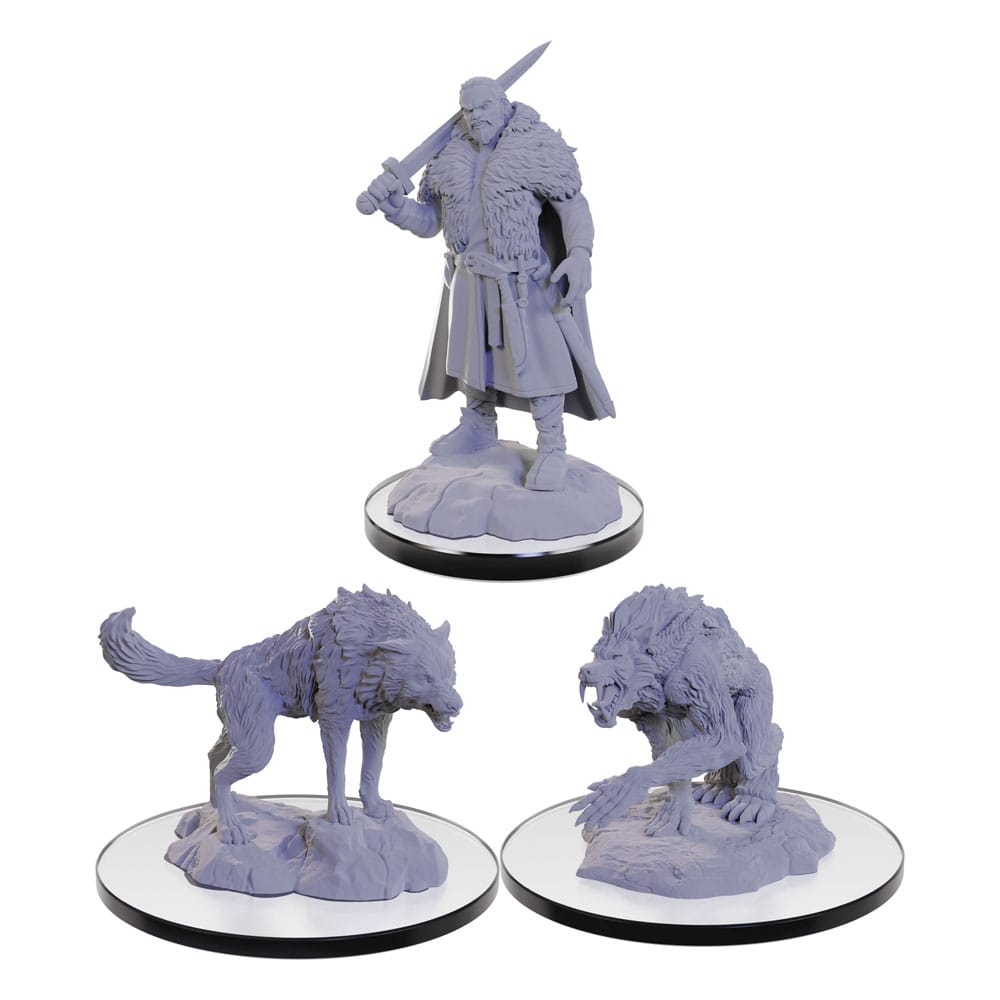 D&D Nolzur's Marvelous Miniatures miniature Unpainted Loup Garou 1 D&D Nolzur's Marvelous Miniatures miniature Unpainted Loup Garou
