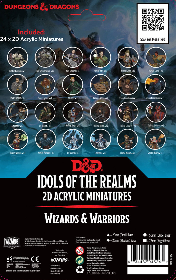 D&D Idols of the Realms 2D Miniatures: Wizards & Warriors - 2D Set 1 D&D Idols of the Realms 2D Miniatures: Wizards & Warriors - 2D Set
