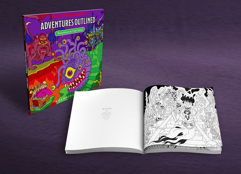 Dungeons & Dragons Adventures Outlined Coloring Book 2 Dungeons & Dragons Adventures Outlined Coloring Book - Bilde 2