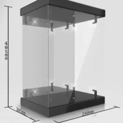 Master Light House akryl displaykasse med belysning for 1/6 actionfigurer (svart)